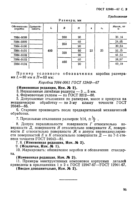 ГОСТ 12949-67,  3.