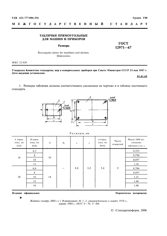 ГОСТ 12971-67,  2.