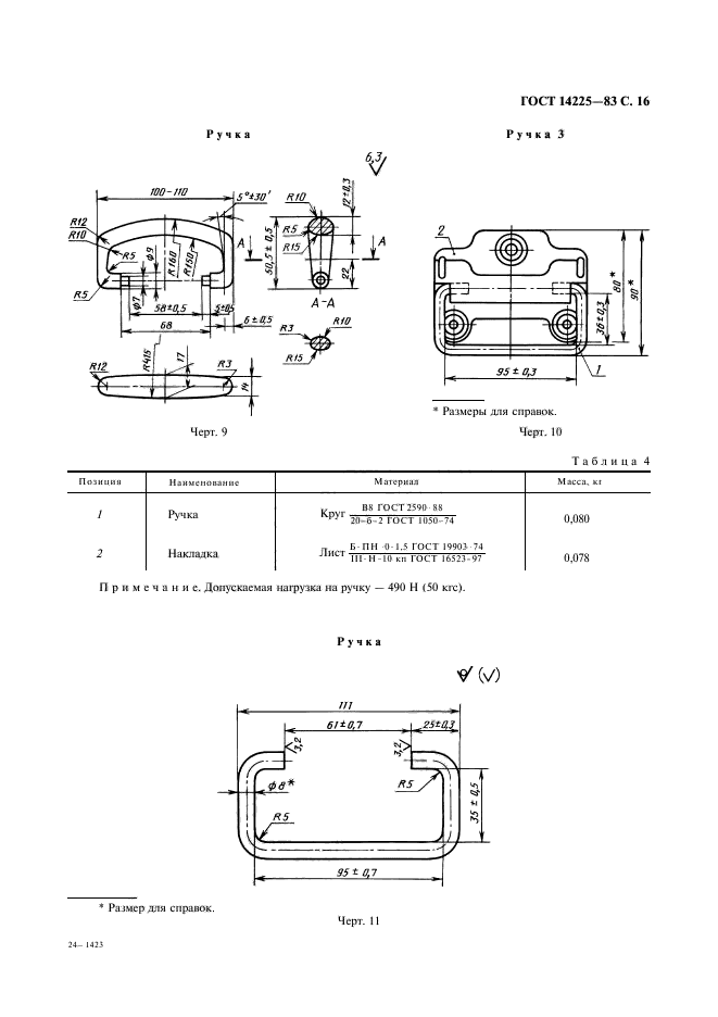 ГОСТ 14225-83,  17.