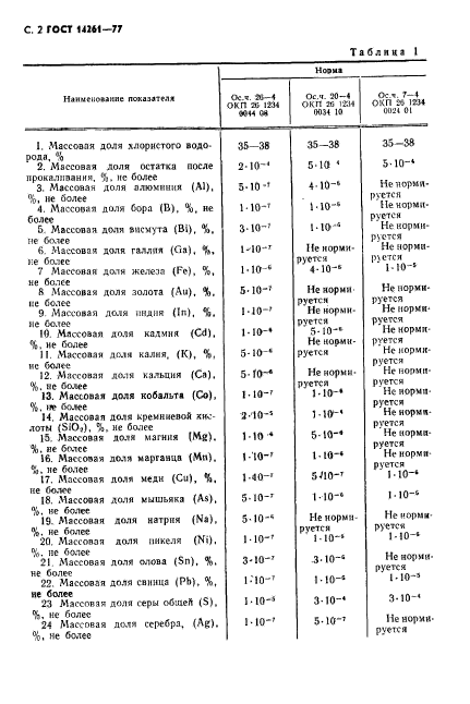 ГОСТ 14261-77,  3.