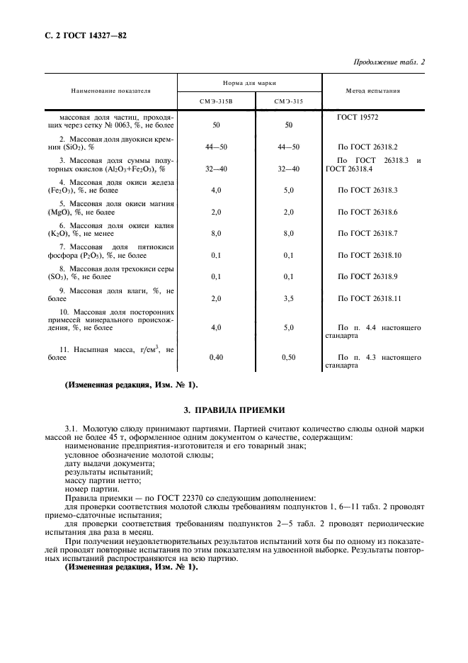 ГОСТ 14327-82,  3.