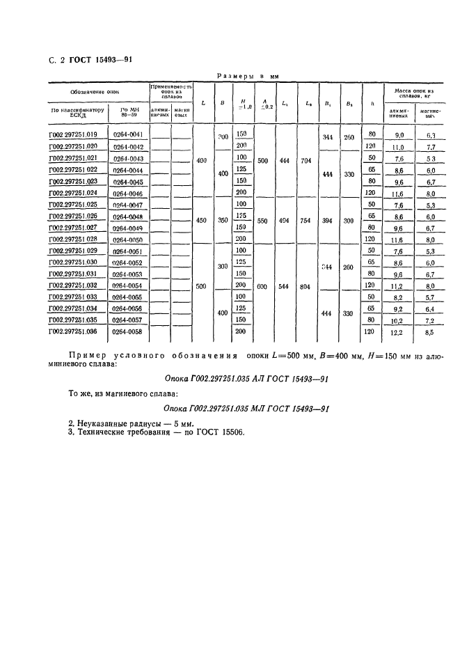 ГОСТ 15493-91,  2.