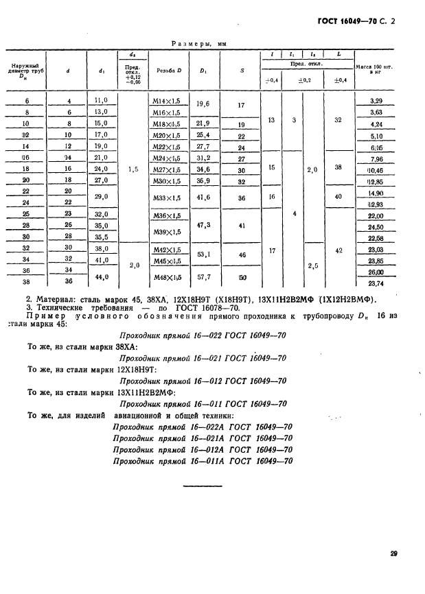 ГОСТ 16049-70,  2.