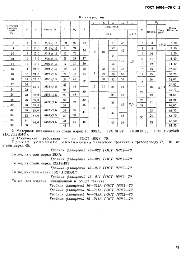 ГОСТ 16062-70,  2.