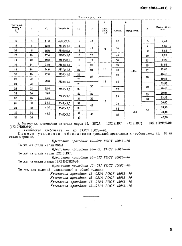 ГОСТ 16065-70,  2.