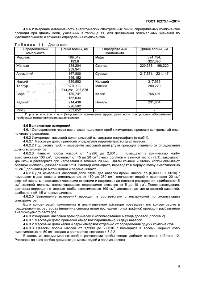 ГОСТ 16273.1-2014,  11.