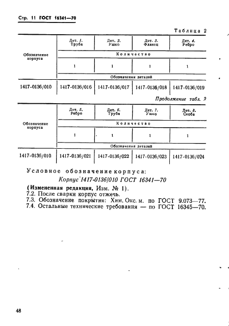 ГОСТ 16341-70,  11.