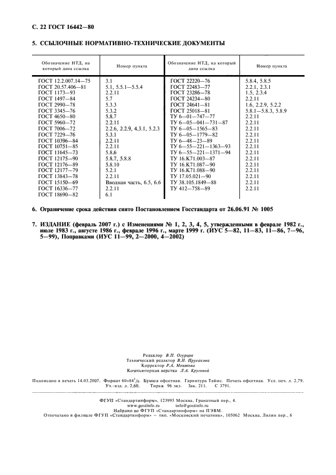 ГОСТ 16442-80,  23.