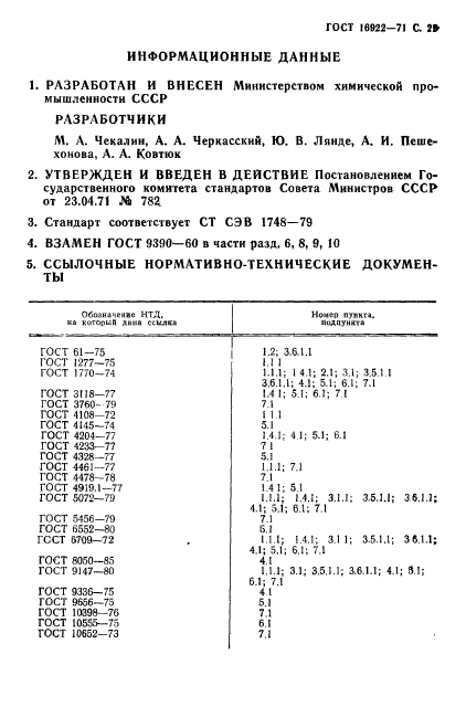 ГОСТ 16922-71,  30.