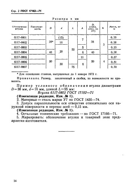 ГОСТ 17182-71,  2.