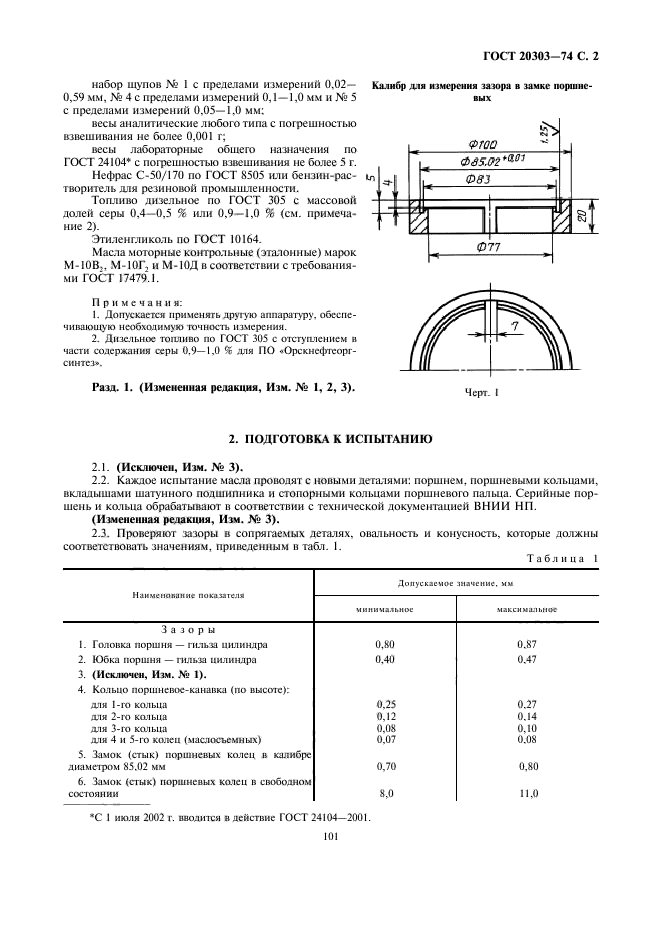 ГОСТ 20303-74,  2.