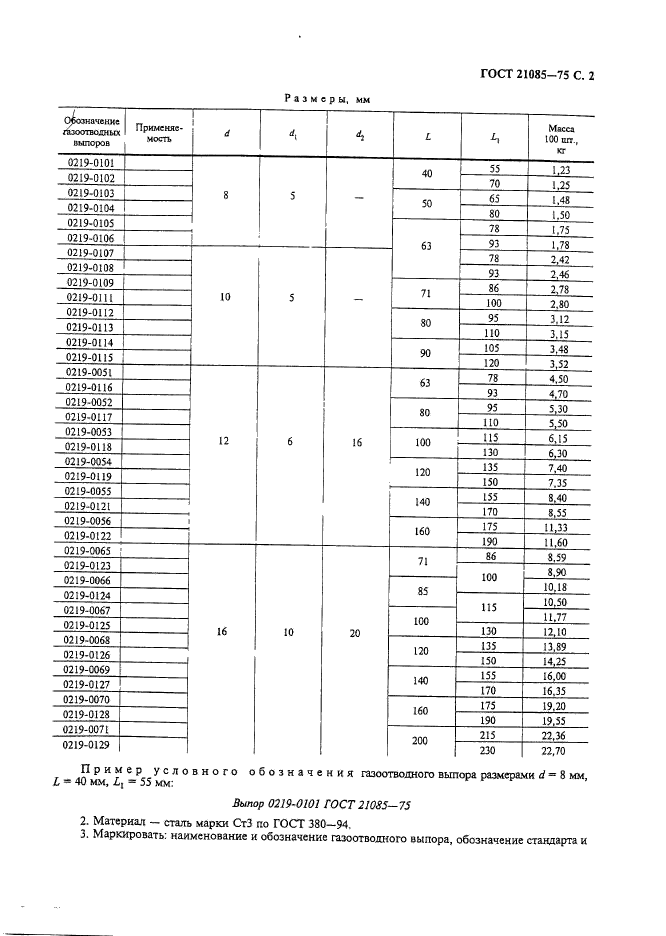 ГОСТ 21085-75,  3.