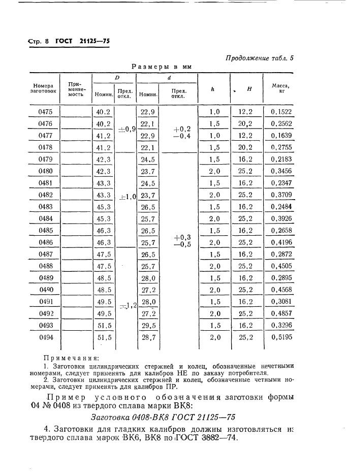 ГОСТ 21125-75,  11.