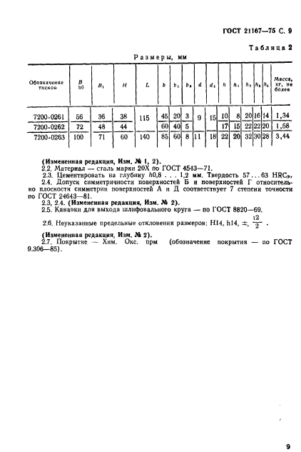 ГОСТ 21167-75,  11.