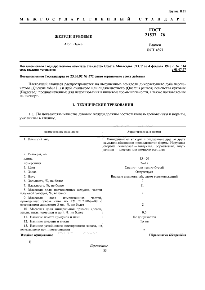 ГОСТ 21537-76,  1.