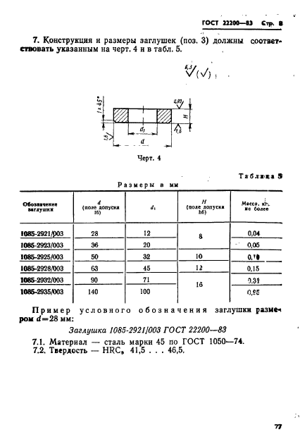 ГОСТ 22200-83,  8.