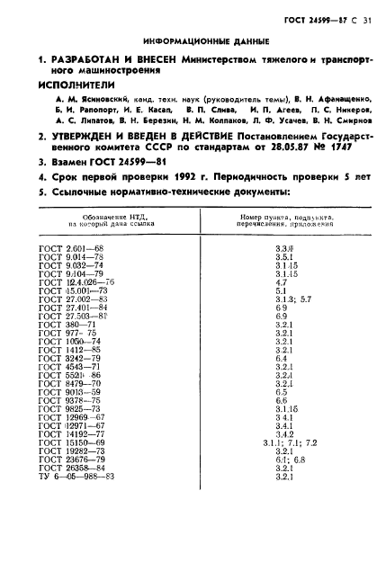 ГОСТ 24599-87,  32.