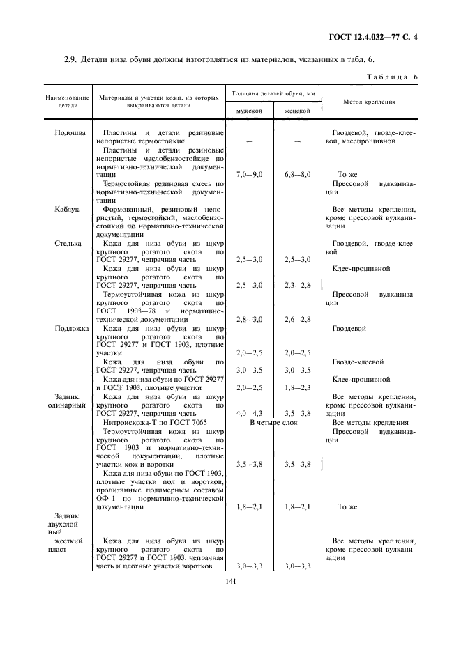 ГОСТ 12.4.032-77,  4.