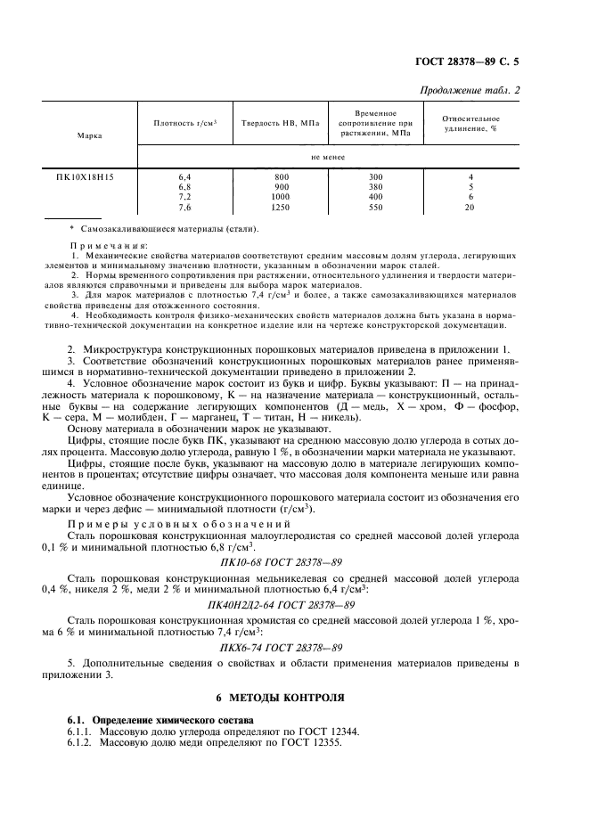 ГОСТ 28378-89,  6.