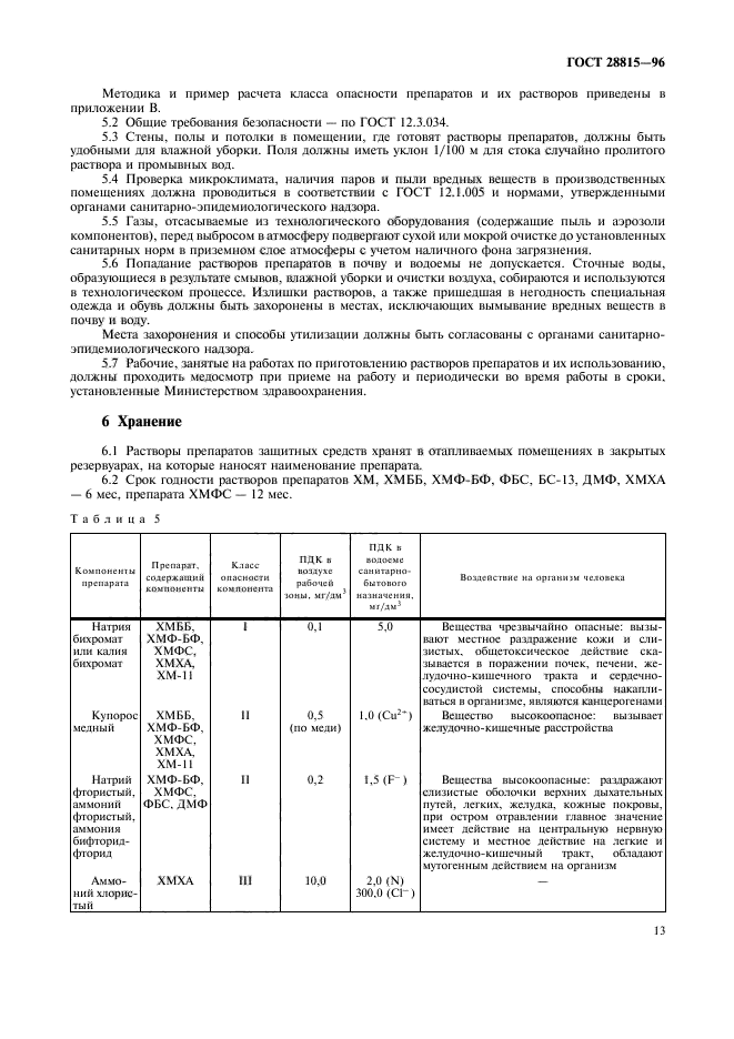 ГОСТ 28815-96,  15.