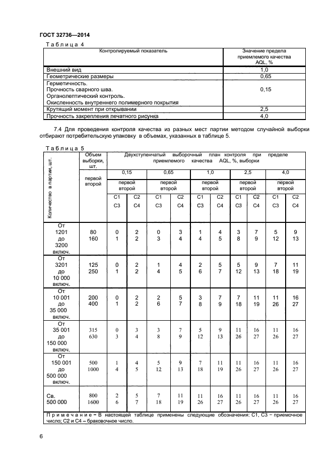 ГОСТ 32736-2014,  8.