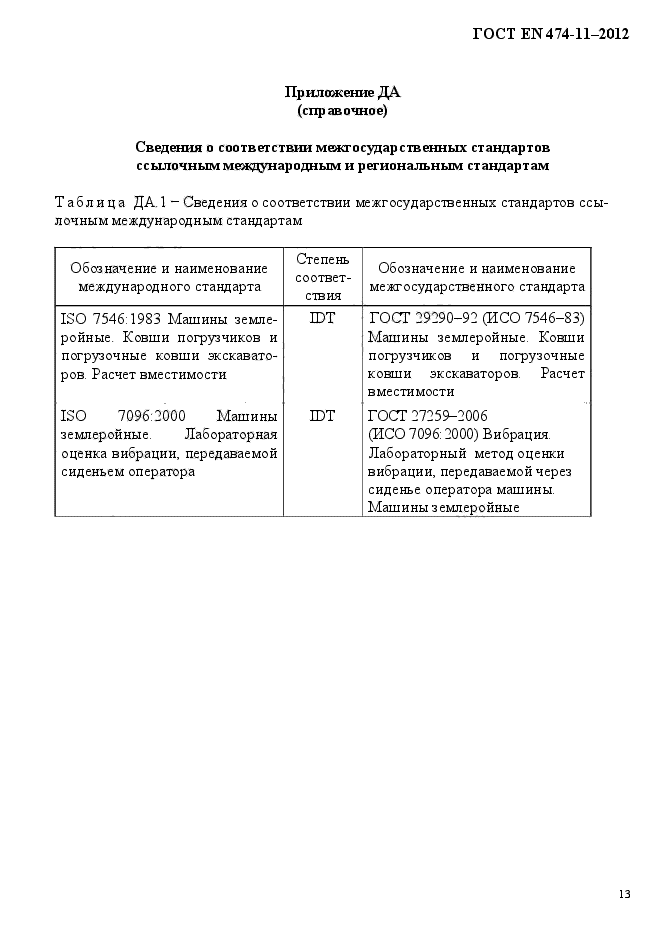 ГОСТ EN 474-11-2012,  17.