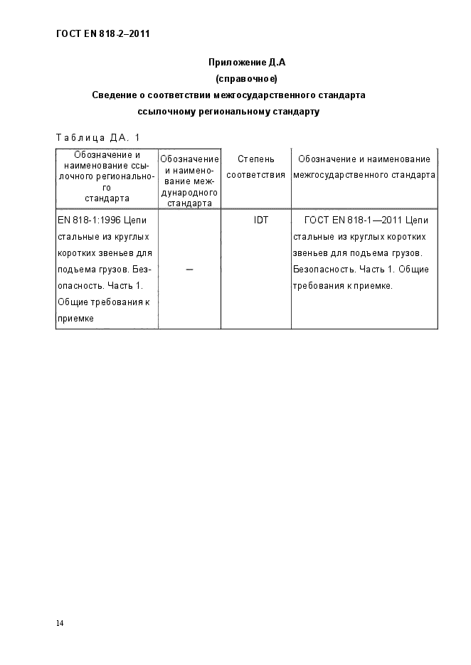 ГОСТ EN 818-2-2011,  18.