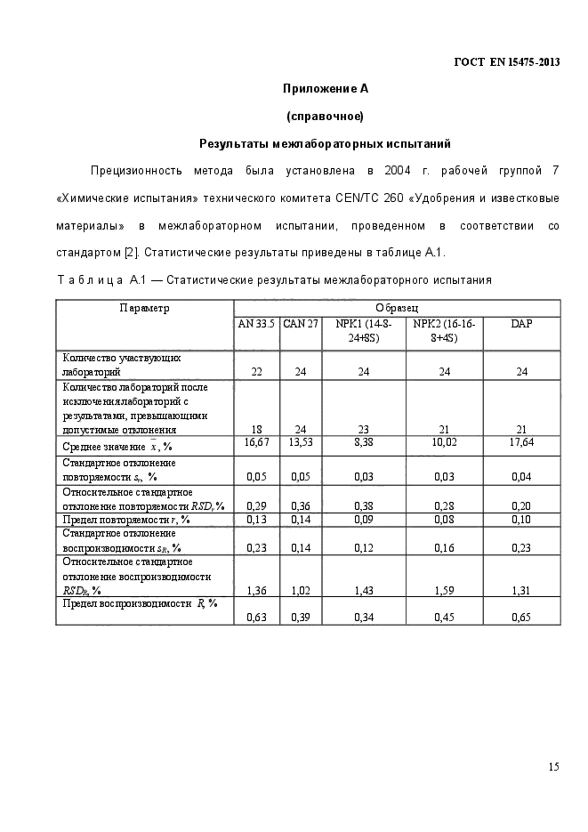 ГОСТ EN 15475-2013,  19.