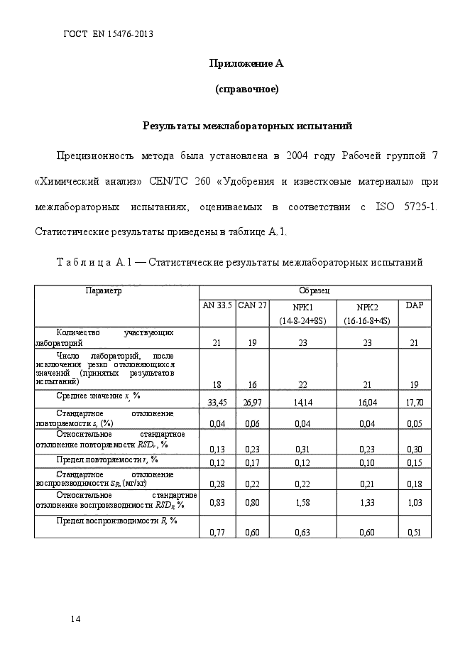 ГОСТ EN 15476-2013,  18.