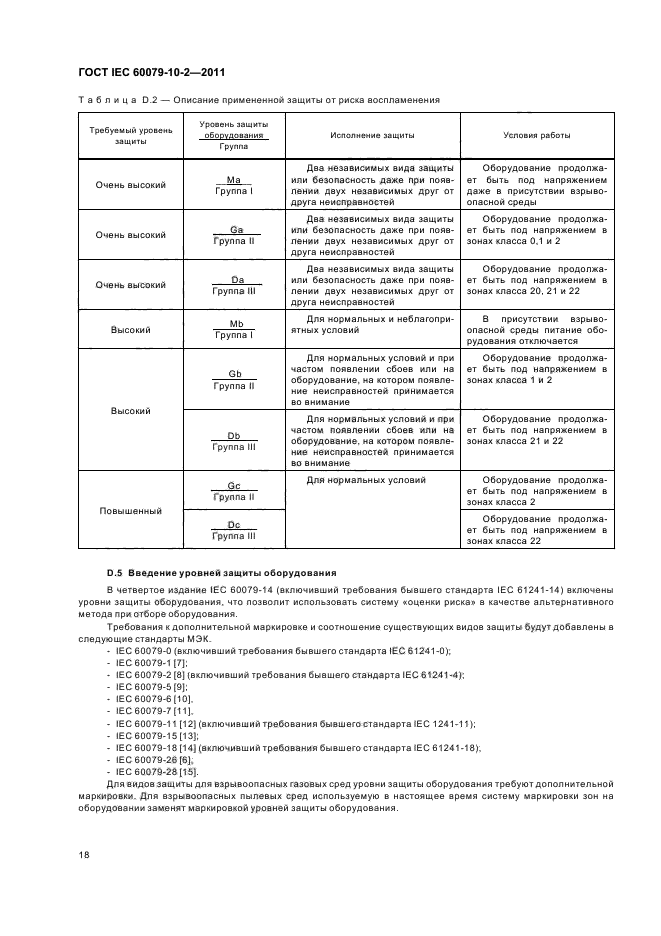  IEC 60079-10-2-2011,  22.