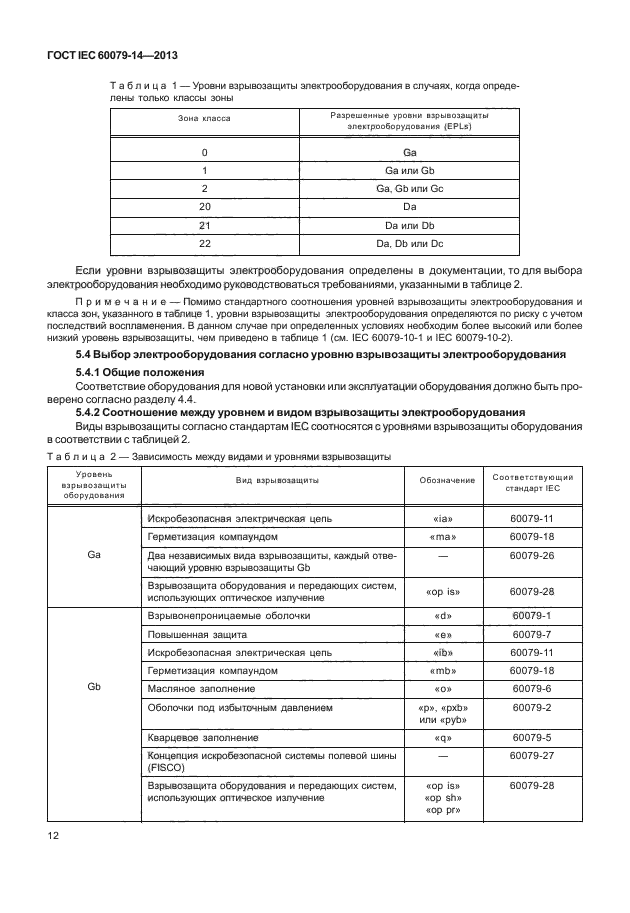 ГОСТ IEC 60079-14-2013,  22.