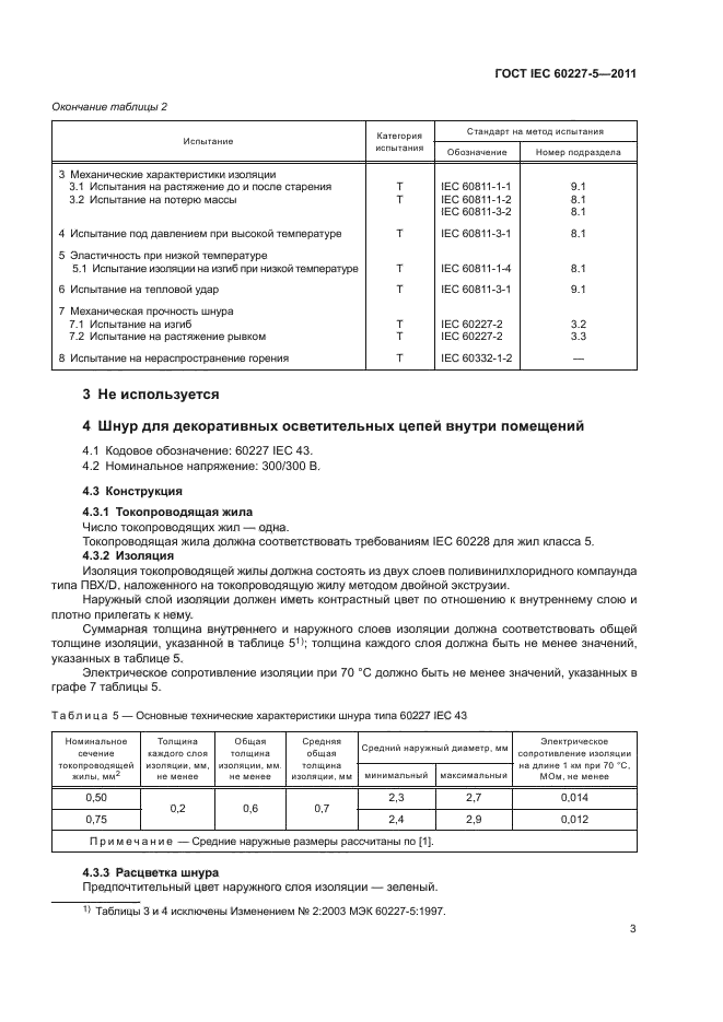 ГОСТ IEC 60227-5-2011,  6.