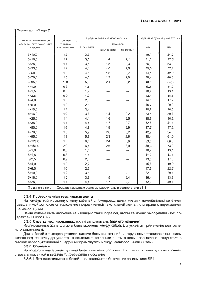 ГОСТ IEC 60245-4-2011,  9.