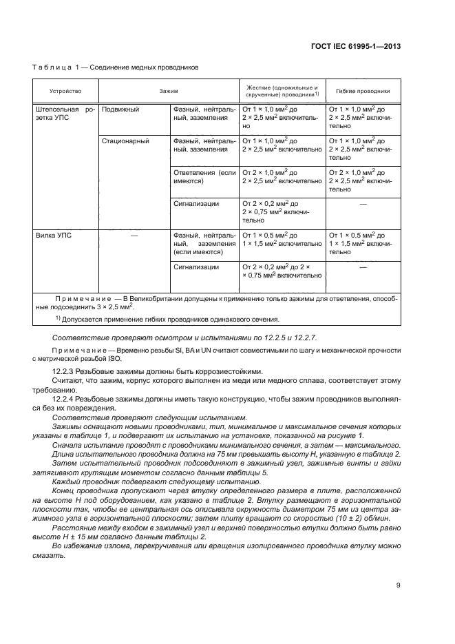 ГОСТ IEC 61995-1-2013,  14.