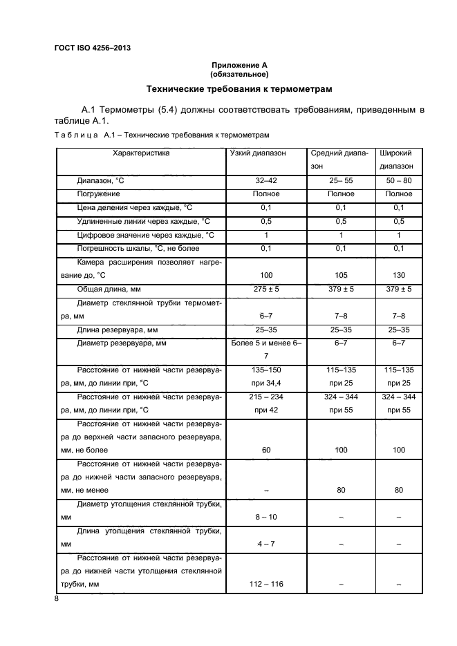 ГОСТ ISO 4256-2013,  11.